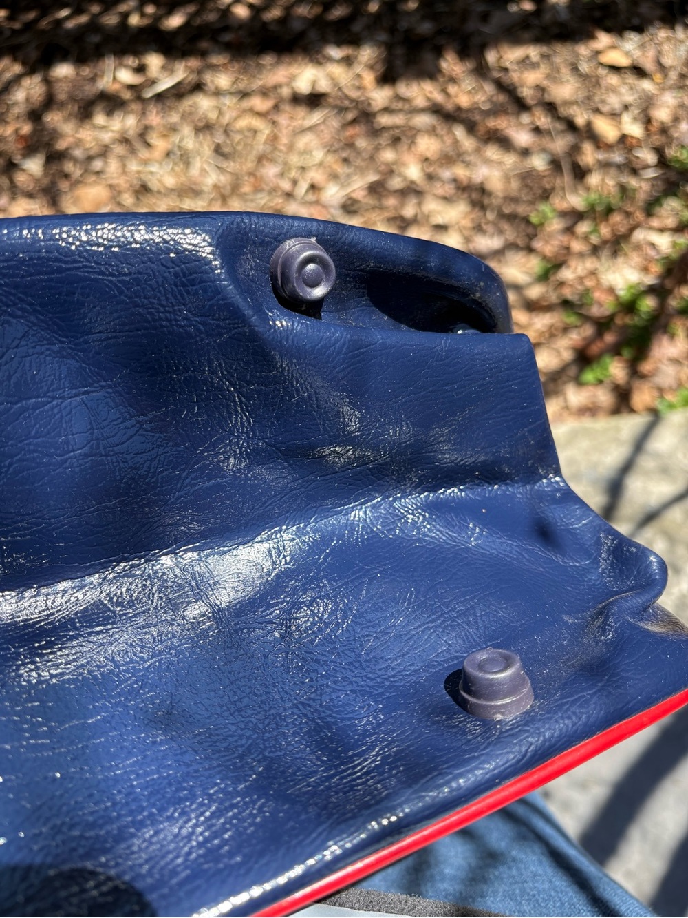 Rare Vintage adidas Navy and Red Patent Bowling Tote, 1970’s retro - Picture 4 of 5